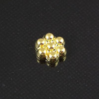 Beaded Round, Bright Gold, pk/6