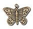 20mm Vintage Gold Butterfly Charm, Pack of 6
