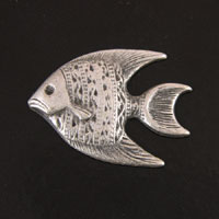 Antique Silver Finish MD FISH,LEFT pk/6