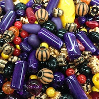 Hallow's Eve Halloween Bead Mix Grab Bag, 1/4 pound
