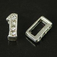 10mm Rhinestone Number Slide Charm - 1, ea