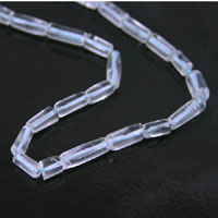 7-8x4mm Blue Topaz Cube Beads, 16in strand