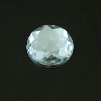 11mm Faceted Acrylic Stones, Crystal, pk12