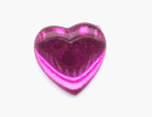 11x10mm Acrylic Flatback Fuchsia Heart, EA