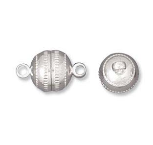 Magnetic Clasp Ball 9x 8mm Silver, ea