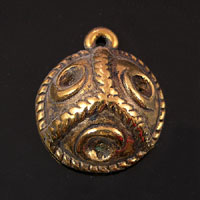 24mm Celtic Drop Cabochon w/3 4mm Bezels, Antiqued Gold, pack of 6