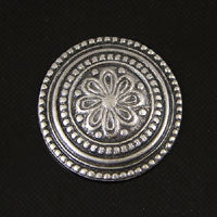 18mm Domed Crested Shield, Antiqued Silver pk6