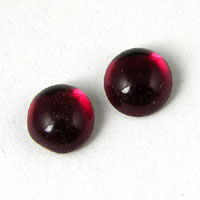8mm Bronze Ruby Round Acrylic Cabochon, pack of 12