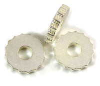 22x4mm Silver Sawtooth Ring Bead, pk/12