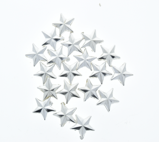 17mm Lone Star Silver Plate Beads, strand