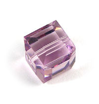 Swarovski Crystal 8mm Square Beads, Light Amethyst, pack of 2