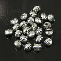 10x13x8mm Classic Silver Frog Beads, strand