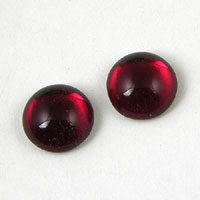 10mm Round Acrylic Cabochon Bronze Ruby, pack of 12`