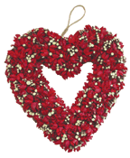 13x13 in Red Heart Floral Wreath