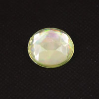 7mm Faceted Flatback Acrylic Stones, Jonquil AB, pk/12