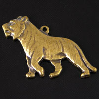 23x19mm Lioness Charm, Vintage Brass, pk/6