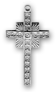 14x22mm Classic Silver Finish Metal Cross