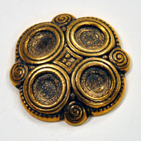 31mm Renaissance Medallion Cabochon w/4-8mm bezel settings, pack of 6