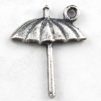 18x15mm Umbrella Charm, Classic Silver, pk/6