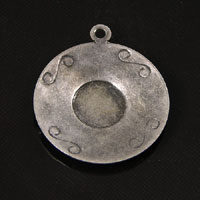 20mm Saucer/Plate Charm, Classic Silver, pk/6