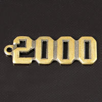 21mm 2000 Charm, Vintage Gold, Pack of 6