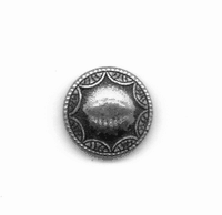 18mm Renaissance Rim Button Stamping, vintage silver, pack of 6