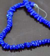 7mm Vintage Italian Lapis Nugget Lucite Beads, 12 inch strand
