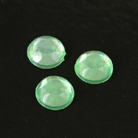 7mm Faceted Flatback Acrylic Stones, Peridot AB, pk/12