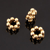 8x4mm Double Beaded Spacer Bead, Vintage Brass, pk/6