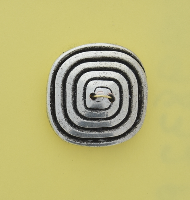 26mm Spiral Flatback, Antiqued Silver, ea