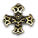 Classic Silver Finish Flower Cross, pk/6