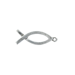 30mm Ichthus Fish Charm, antique silver, pack of 6