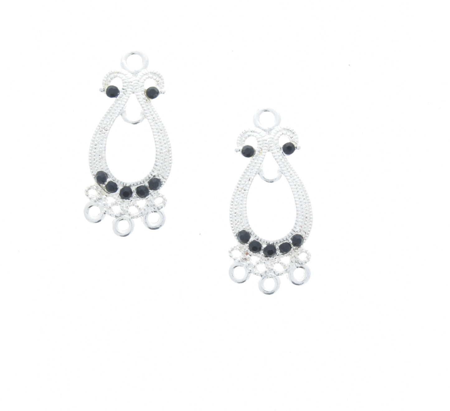 27x14mm Teardrop, Jet(black) Swarovski, 2 each