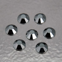 6mm Jet(black) Flatback, Preciosa Crystal, pack of 12