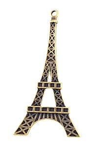 69mm Eiffel Tower Charms, vintage bronze, pack of 6