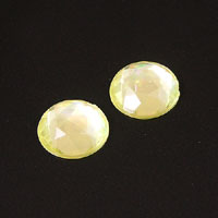 9mm Faceted Flatback Acrylic Stones, Yellow Jonquil AB, pack of 12