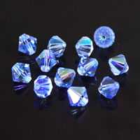 Swarovski Crystal 8mm Bicone Beads, Light Sapphire AB, Sold by Dozen