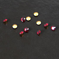 2mm Swarovski Crystal Chaton Faceted Stone, Siam, Sold by Dozen