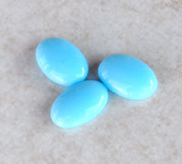 12x8mm Oval Lucite Cabochon, Turquoise, pack of 10