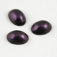 8x6mm Oval Eggplant Pearl Acrylic Cabochon, pk/24