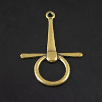 28mm Horse Snaffle Bit Charm, Vintage Brass, pack of 6