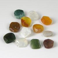 6-9mm Assorted Agate Semi Precious Nugget Chips, pack of 12