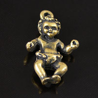 25x14mm Baby Charm, Vintage Brass, pk/6