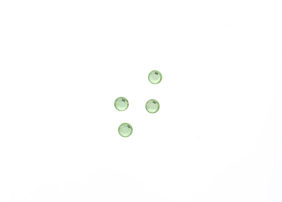 7mm Peridot(green) Flatback, Preciosa Crystal  pack of 12