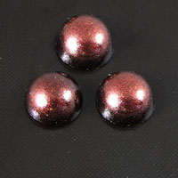 9mm Bronze Pearl Round Acrylic Cabochon, pk/6