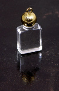 12x25x7mm Square Lucite Bottle Pendant/Charm w/loop pkg/2