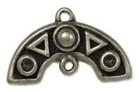 28x17mm Antique Silver Finish Indian Boomerang, pk/6
