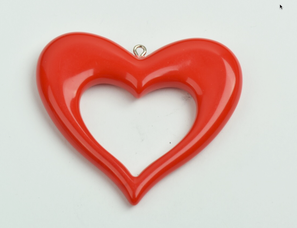 Heart Within A Heart Pendant, ea