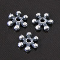 8mm Beaded Edge Wheel Spacer Bead, Classic Silver, pk/12