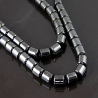 6mm Drum Beads, Magnetic Hematite, 16in strand